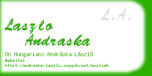 laszlo andraska business card