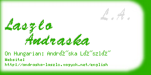 laszlo andraska business card